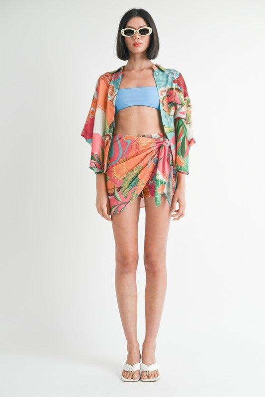 TROPICAL OVERSIZED CAMP SHIRT