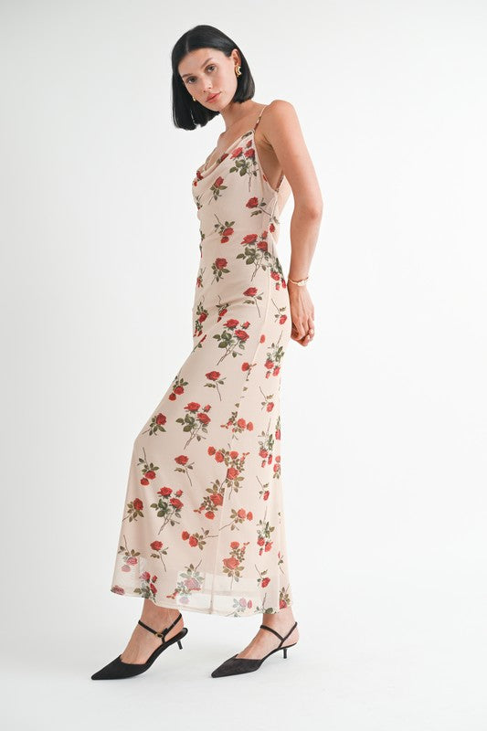 ROSIE MAXI DRESS WITH OPEN BACK